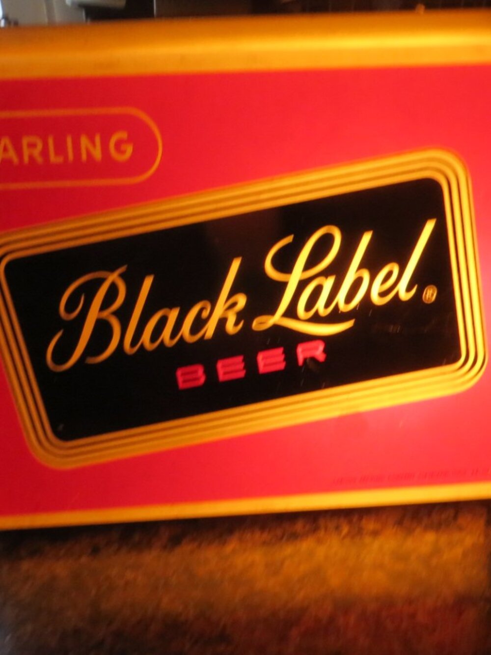 Carling Black Label Beer Lighted Bar Sign